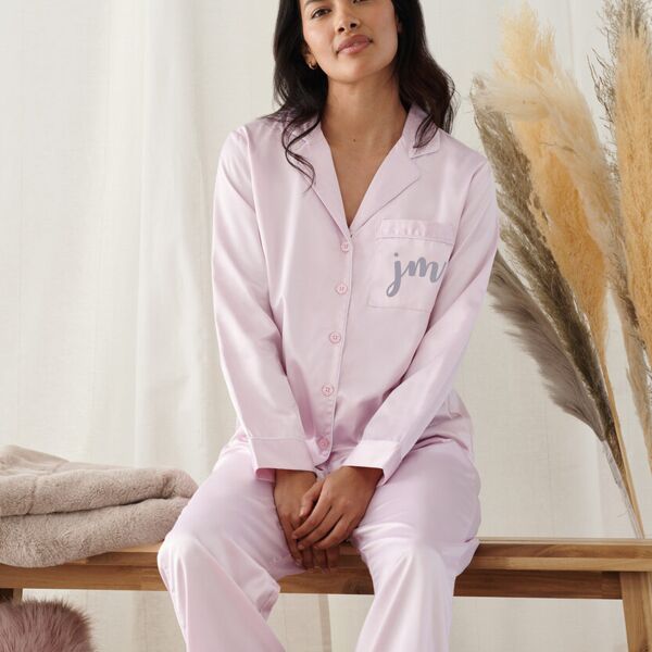 Women's satin long pyjamas Thumbnail