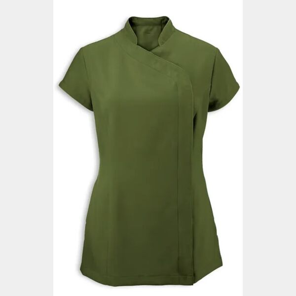 Zipped Wrap Tunic - Olive Thumbnail